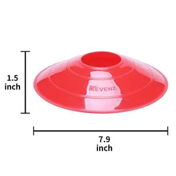 KEVENZ Soccer Cones, Pack of 50 Agility Training Disc Cones for Sports, Multicolor Field Marker for Soccer, Football and More
