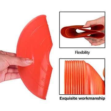 KEVENZ Soccer Cones, Pack of 50 Agility Training Disc Cones for Sports, Multicolor Field Marker for Soccer, Football and More