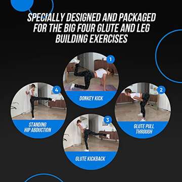 Glute-Tastic - Ankle Kickback Strap with Resistance Bands for Butt & Hip Exercises