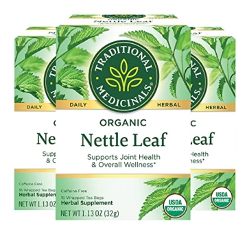 Traditional Medicinals Organic Nettle Leaf Herbal Tea, Supports Joint Health & Overall Wellness, Pac...