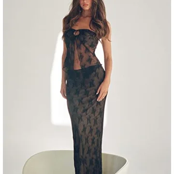 Sastianaen Vintage Print Two Piece Skirt Set for Women