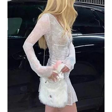 Chic Women Y2K Ruffle Mesh 2 Piece Skirt Set for Any Occasion