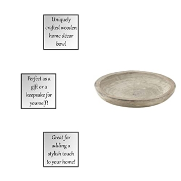 Hand-Carved Paulownia Wood Serving Bowl by Santa Barbara Design Studio