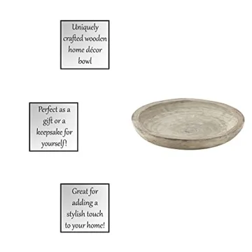 Hand-Carved Paulownia Wood Serving Bowl by Santa Barbara Design Studio