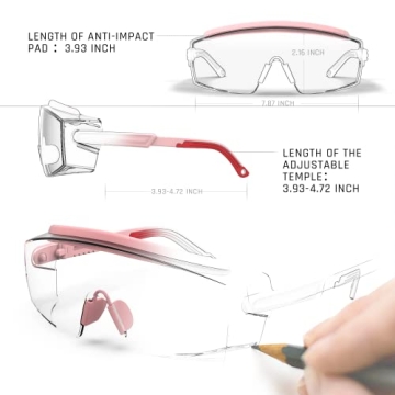 Anti-Fog Safety Glasses Fit Over Glasses for Clear Vision