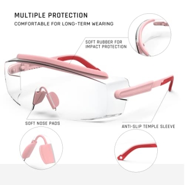 Anti-Fog Safety Glasses Fit Over Glasses for Clear Vision