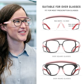 Anti-Fog Safety Glasses Fit Over Glasses for Clear Vision