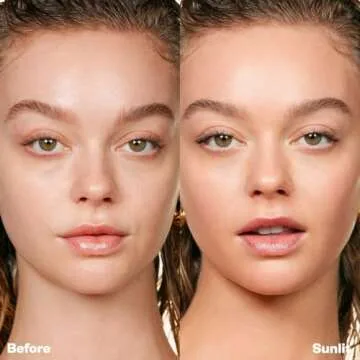 Kosas DreamBeam Water Resistant Sunscreen SPF 40 - Smooth Liquid Sun Protection for Face Lightweight Makeup Base w/Hyaluronic Acid, Ceramides & Peptides - Golden Glow, Sunlit, 40 ml