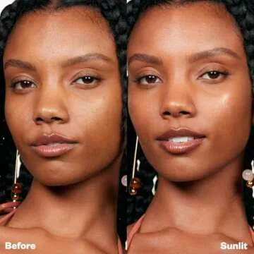 Kosas DreamBeam Water Resistant Sunscreen SPF 40 - Smooth Liquid Sun Protection for Face Lightweight Makeup Base w/Hyaluronic Acid, Ceramides & Peptides - Golden Glow, Sunlit, 40 ml