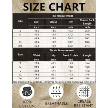 Zeagoo Women's 2 Piece Cotton Linen Tracksuit Short Sleeve Casual Shorts Set V Neck Beach Outfits