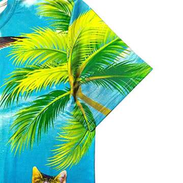 Kayolece Animal Print T Shirts for Young Men Women 3D Cat Dog with Sunglasses Summer Lightweight Novelty Top for Guys M