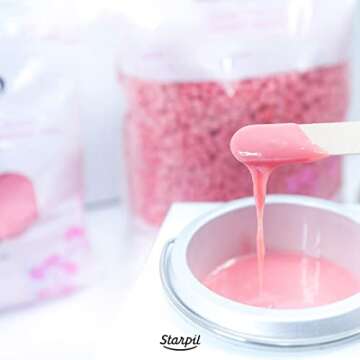 Starpil Wax 2268g / 5 lb Pink Hard Wax Beads for Painless Hair Removal, Stripless Wax Beads, Polymer Blend Low Temperature Wax for Face, Bikini, Brazilian, Legs, Underarm, Back and Chest.