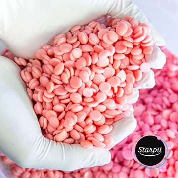 Starpil Wax 2268g / 5 lb Pink Hard Wax Beads for Painless Hair Removal, Stripless Wax Beads, Polymer Blend Low Temperature Wax for Face, Bikini, Brazilian, Legs, Underarm, Back and Chest.