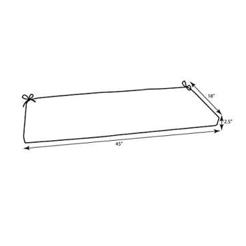 Pillow Perfect Outdoor/Indoor Rossmere Sunshine Bench/Swing Cushion, 1 Count (Pack of 1), Yellow