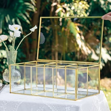 Large Glass Tea Bags Organizer Box for Stylish Storage