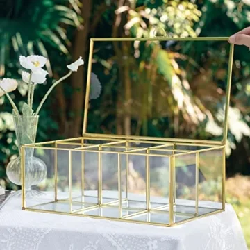 Large Glass Tea Bags Organizer Box for Stylish Storage