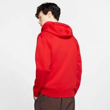 Nike Men's Full Zip-Up Hoodie - University Red Comfort