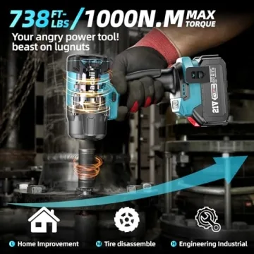 Uaoaii iw800 High Torque Cordless Impact Wrench