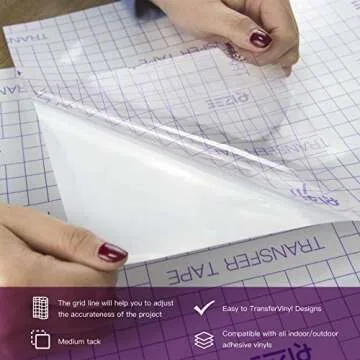 RIZEE Vinyl Transfer Tape for Precise Crafting Projects
