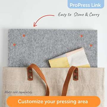 Oliso Multi-Mat Felt Pressing pad - 100% New Zealand Wool, Ideal for Quilting and Sewing - 14”x 14” ½” Thick [Packaging May Vary]