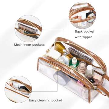 Telena Water-Resistant Toiletry Bag - Travel Makeup Organizer