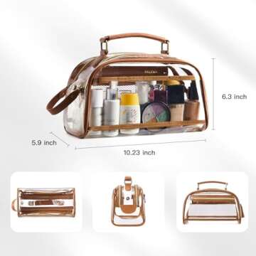 Telena Water-Resistant Toiletry Bag - Travel Makeup Organizer