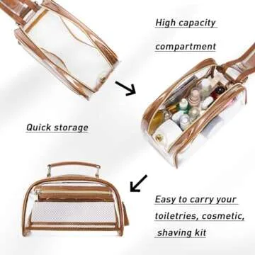 Telena Water-Resistant Toiletry Bag - Travel Makeup Organizer