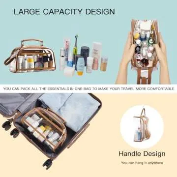 Telena Water-Resistant Toiletry Bag - Travel Makeup Organizer