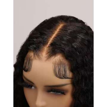 UNICE Bye Bye Knots Glueless Wig Pre Plucked Pre Cut Water Wave 7x5 Lace Front Wigs Human Hair Wet and Wavy Put on and Go Glueless Human Hair Wig 150% Density 20 inch