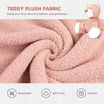 SEATZONE Pink Office Chair Ergonomic Pink Desk Chair with Flip-up Arms, Height Adjustable Rolling Desk Chairs with Wheels, Faux Fur Comfy Office Chairs for Women and Girls, Teddy Fleece Pink