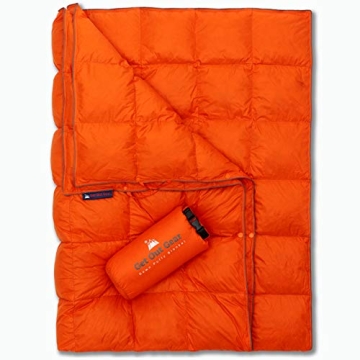 Get Out Gear Down Camping Blanket - Outdoor Lightweight Packable 650 Fill Power Down Blanket Compact...