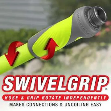 Flexzilla Garden Hose with SwivelGrip, 5/8 in. x 25 ft., Heavy Duty, Lightweight, Drinking Water Safe, ZillaGreen - HFZG525YWS-E