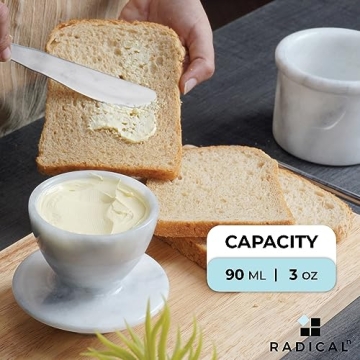 Radicaln 4-Inch Marble Butter Keeper for Fresh Butter