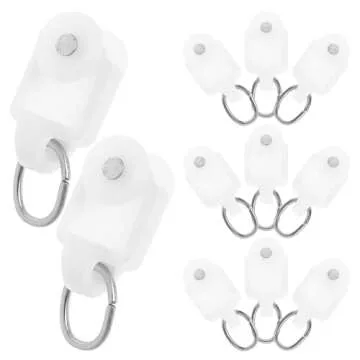 LIOOBO Curtain Glider Hooks - 50PCS for Smooth Curtain Sliding