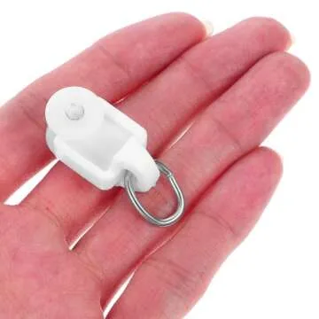 LIOOBO Curtain Glider Hooks - 50PCS for Smooth Curtain Sliding