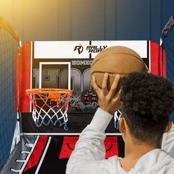 Rally and Roar 2 Player Indoor Hoop Basketball Arcade Game w/Preset Games and Scoreboard