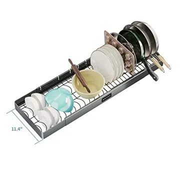 Adjustable Stainless Steel Drying Rack Over Sink Space Saver