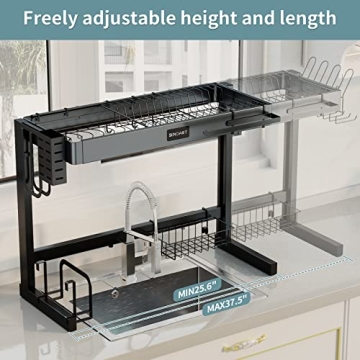 Adjustable Stainless Steel Drying Rack Over Sink Space Saver