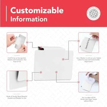 Durable Metal Storage Bin Labels - Stylish & Customizable