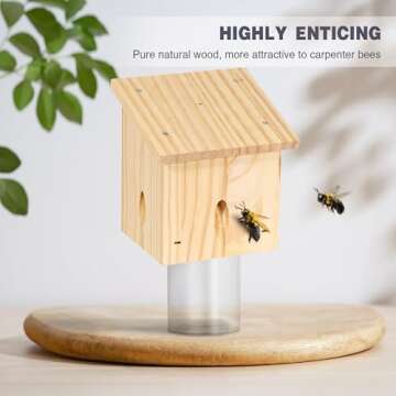 Carpenter Bee Trap - Eco-Friendly Hanging Wood Trap