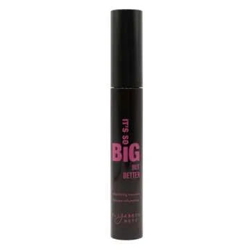 Elizabeth Mott Black Volumizing Smudge-Proof Mascara-Cruelty Free Lengthening Fiber Mascara with Hourglass Wand-Water Resistant, No Clump, Amazing Eyelashes, Safe with Lash Extensions, Full-Size 8 ml