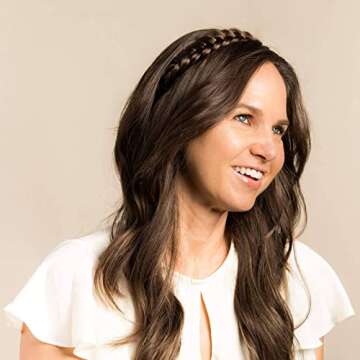 Fishtail Braided Headband for Women - Dark Brown