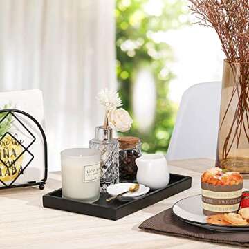 Luxspire Versatile Bathroom Vanity Tray in Elegant Matte Black