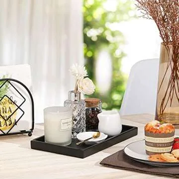 Luxspire Versatile Bathroom Vanity Tray in Elegant Matte Black