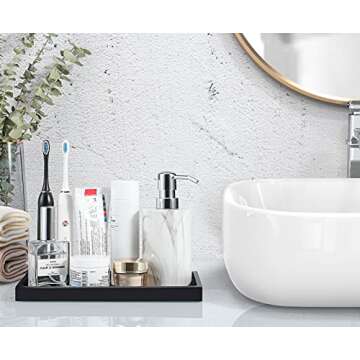 Luxspire Versatile Bathroom Vanity Tray in Elegant Matte Black