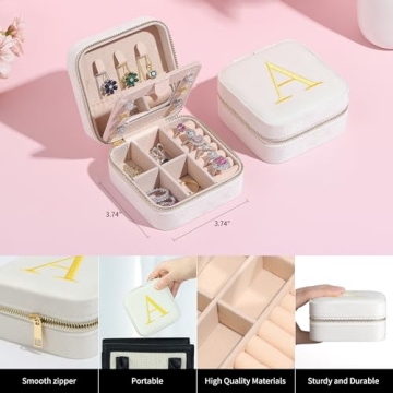 Personalized Velvet Jewelry Box - Perfect Gift for Women