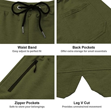 PIDOGYM Men's Short Workout Shorts for Running Training