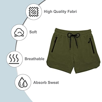 PIDOGYM Men's Short Workout Shorts for Running Training