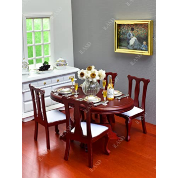 iLAND Elegant Miniature Dollhouse Accessories Set 40-Pcs