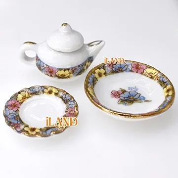 iLAND Elegant Miniature Dollhouse Accessories Set 40-Pcs